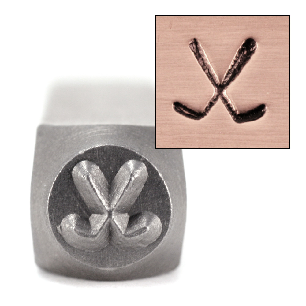 Metal Stamping Tools ImpressArt Hockey Sticks/ Golf Clubs Metal Design Stamp, 5mm